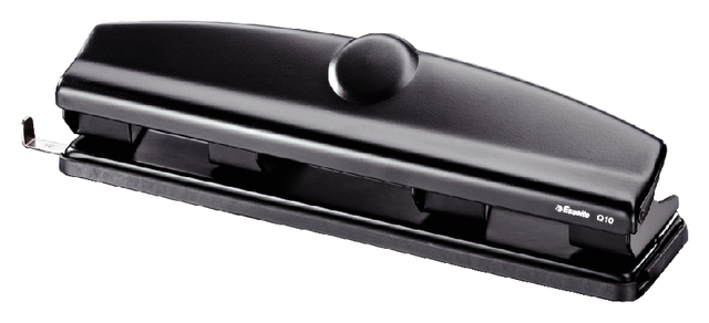 Perforator Esselte Q10 4-gaats 10 vel zwart afbeelding