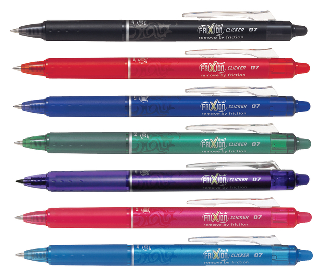 Rollerpen PILOT friXion clicker medium zwart — Foto 2 van 2