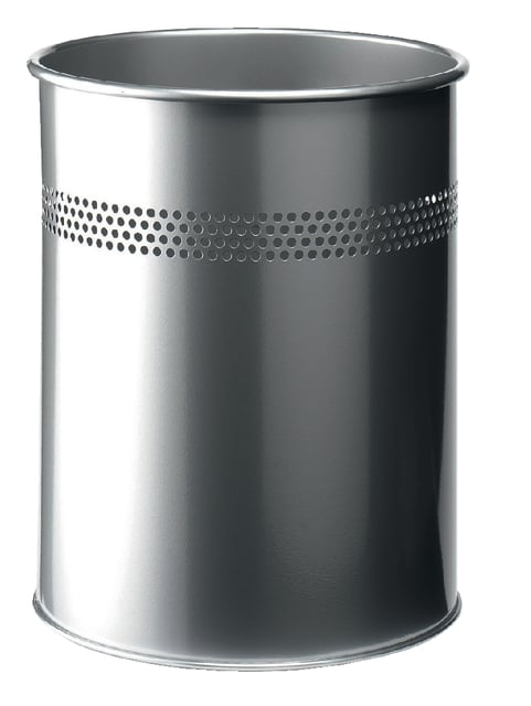 Papierbak Durable 3300-23 15 liter 30mm perforatie zilver afbeelding