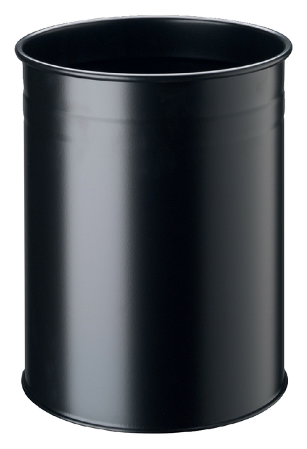 Papierbak Durable 3304-01 15 liter rond zwart afbeelding