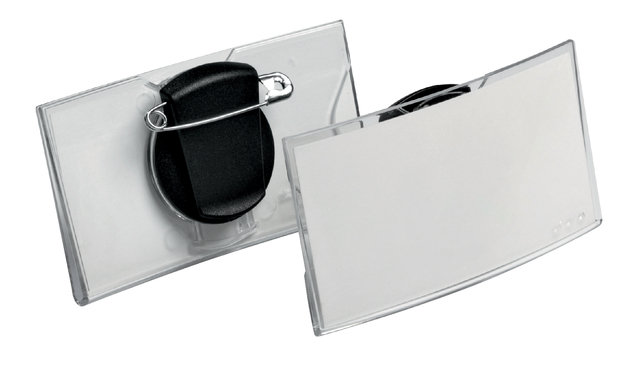 Badge Durable 8124 convex met combiklem 40x75mm afbeelding