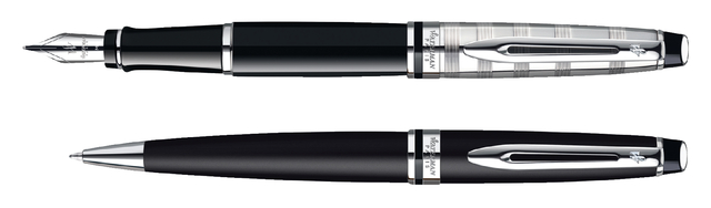 Balpen Waterman Expert black lacquer CT medium — Foto 2 van 2