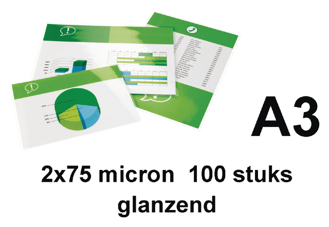 Lamineerhoes Quantore A3 2x75micron 100 stuks — Foto 2 van 2