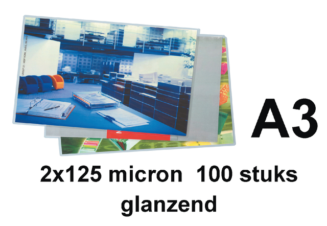 Lamineerhoes Quantore A3 2x125micron 100 stuks — Foto 2 van 2
