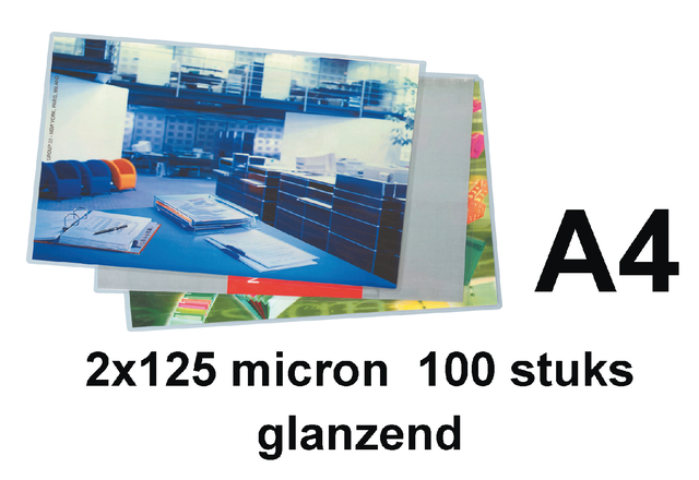 Lamineerhoes Quantore A4 2x125micron 100 stuks — Foto 2 van 2
