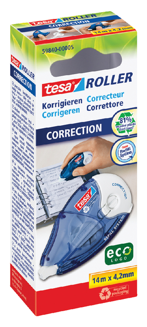 Correctieroller tesa® ecoLogo® 4,2mmx14m navulbaar hangdoosje afbeelding