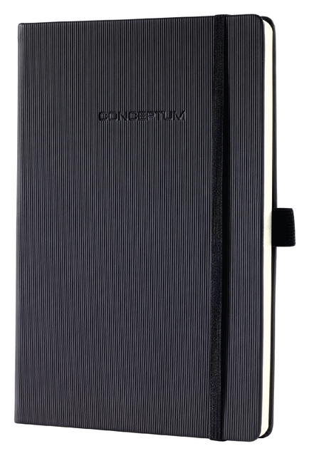 Notitieboek Sigel Conceptum Pure A6 194blz 80gr lijn zwart afbeelding