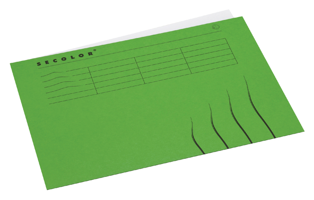 Vouwmap Secolor A4 100% gerecycled karton 250gr groen afbeelding