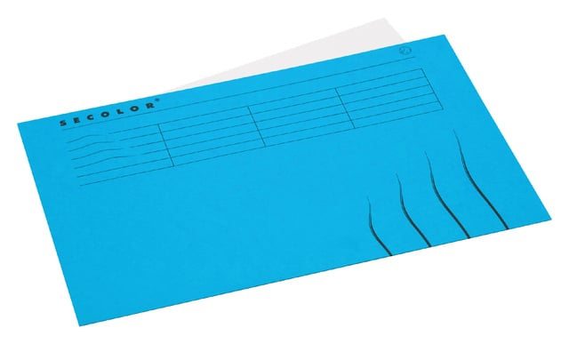 Vouwmap Secolor Folio 100% gerecycled karton 250gr blauw afbeelding