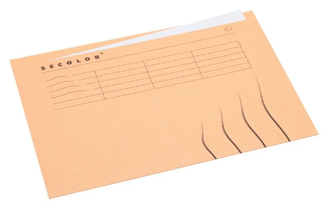 Vouwmap Secolor met tabrand A4 100% gerecycled karton 250gr Beige afbeelding