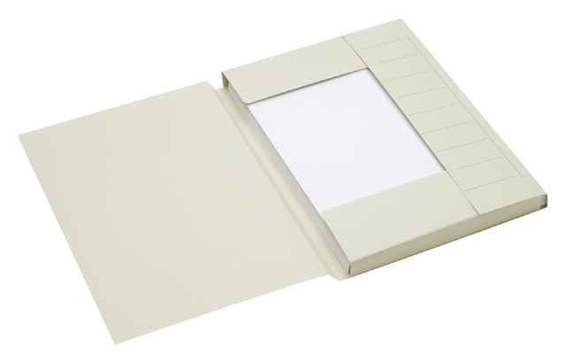 Dossiermap Secolor A4 3 kleppen 100% gerecycled karton 250 gr grijs afbeelding