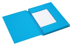 Dossiermap Secolor A4 3 kleppen 100% gerecycled karton 250 gr blauw