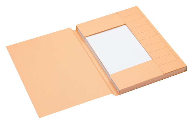 Dossiermap Secolor A4 3 kleppen 100% gerecycled karton 250 gr chamois afbeelding