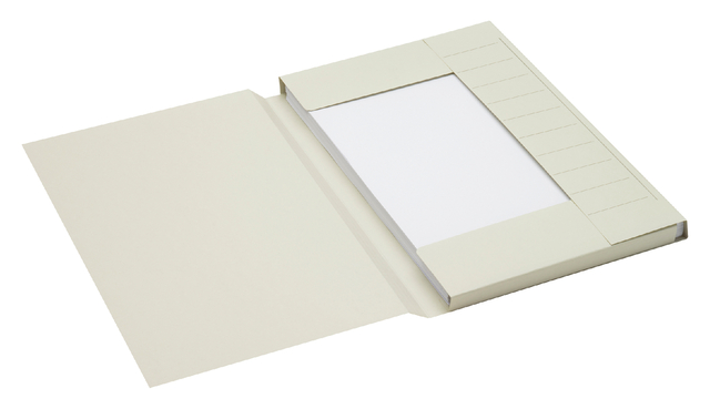 Dossiermap Secolor folio 3 klep 100% gerecycled karton 250 gr grijs afbeelding