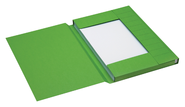 Dossiermap Secolor folio 3 klep 100% gerecycled karton 250 gr groen afbeelding
