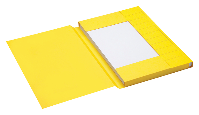 Dossiermap Secolor folio 3 klep 100% gerecycled karton 250 gr geel afbeelding
