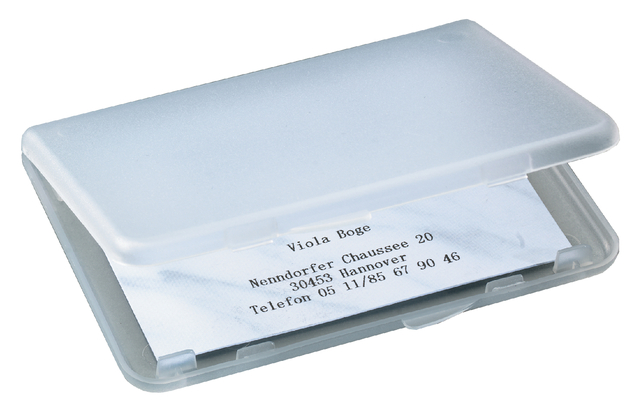 Visitekaarthouder Sigel VA140 voor 15 kaarten 89x57mm kunststof transparant afbeelding