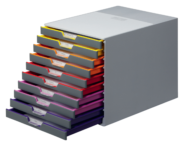Ladenbox Durable Varicolor 10 laden grijs afbeelding