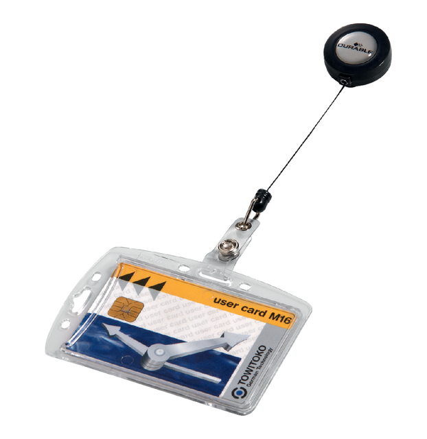 Afrolmechanisme Durable 8012 54x85mm met gesloten pashouder afbeelding