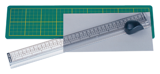 Snijliniaal Alco met mat 38x10cm snijvlak tot 33cm afbeelding