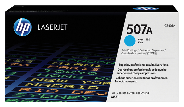 Tonercartridge HP CE401A 507A blauw afbeelding