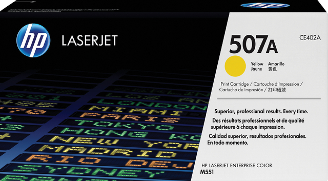 Tonercartridge HP CE402A 507A geel afbeelding