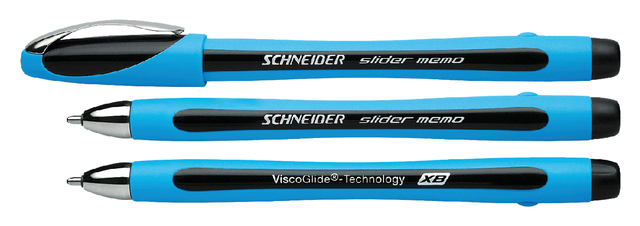 Balpen Schneider Slider Memo extra breed zwart afbeelding