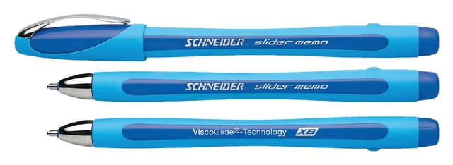 Balpen Schneider Slider Memo extra breed blauw afbeelding