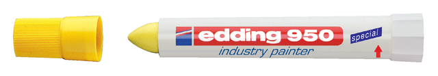 Viltstift edding 950 pastamarker industry rond 10mm geel afbeelding