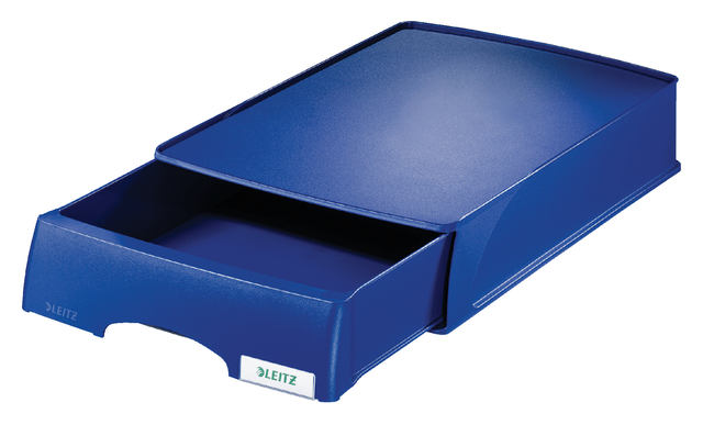 Brievenbak Leitz Plus met lade A4 maxi blauw afbeelding