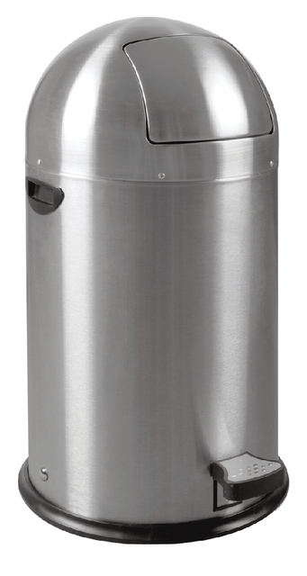Afvalbak EKO Kickcan 33 liter mat RVS afbeelding