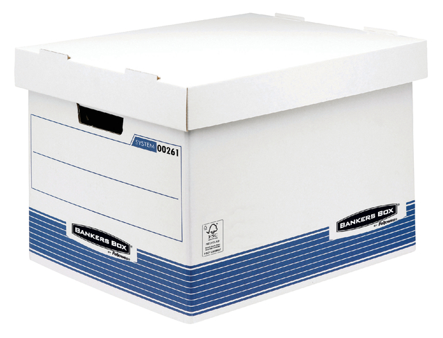 Archiefdoos Bankers Box System standaard wit blauw — Foto 2 van 2