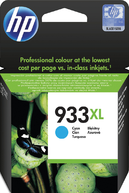 Inktcartridge HP CN054AE 933XL blauw afbeelding