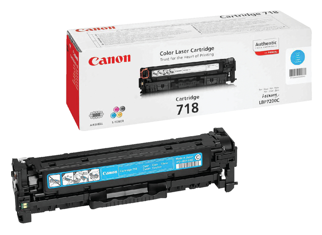 Tonercartridge Canon 718 blauw afbeelding
