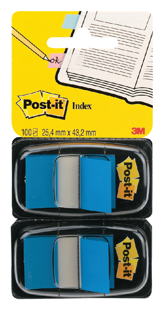 Indextabs Post-it 680 25.4x43.2mm duopack blauw 2x 50 tabs — Foto 2 van 2