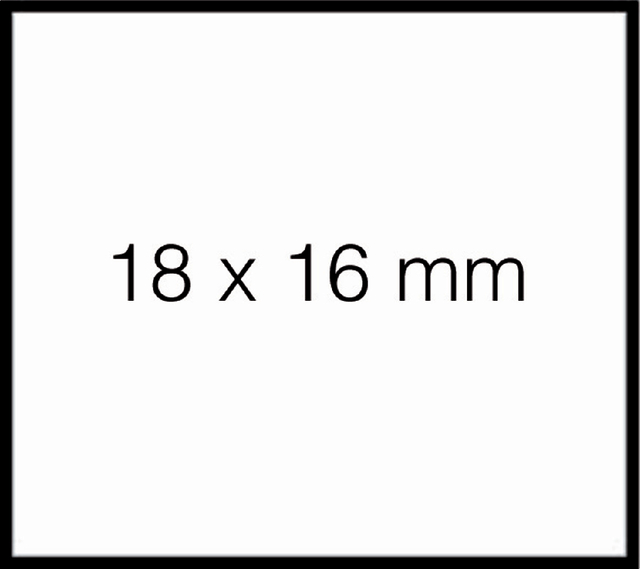 Prijsetiket 18x16mm Sato Duo 16 afneembaar wit afbeelding