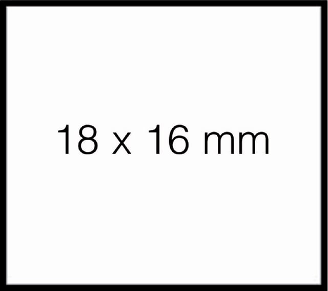 Prijsetiket 18x16mm Sato Duo 16 permanent wit 1500 stuks afbeelding