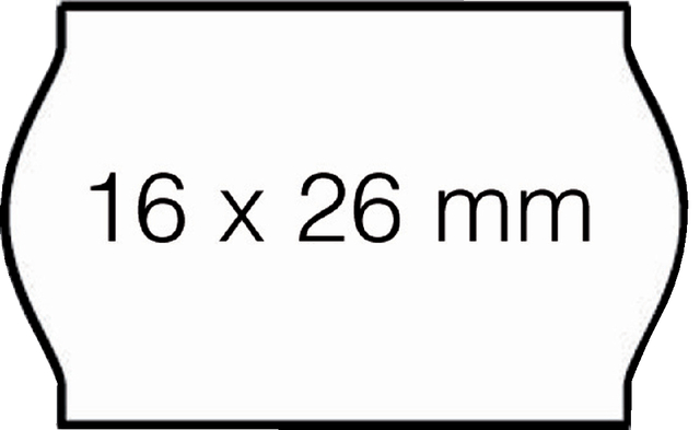 Prijsetiket 16x26mm Open-Data S14/Sato Judo afneembaar wit afbeelding