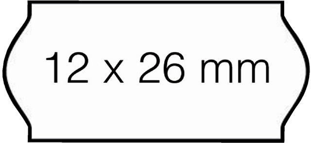 Open-Data Prijsetiket 12x26mm C6 permanent wit 1500 stuks