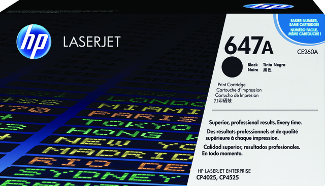 Tonercartridge HP CE260A 647A zwart afbeelding