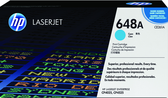 Tonercartridge HP CE261A 648A blauw afbeelding