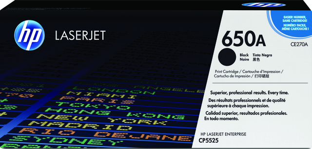 Tonercartridge HP CE270A 650A zwart afbeelding