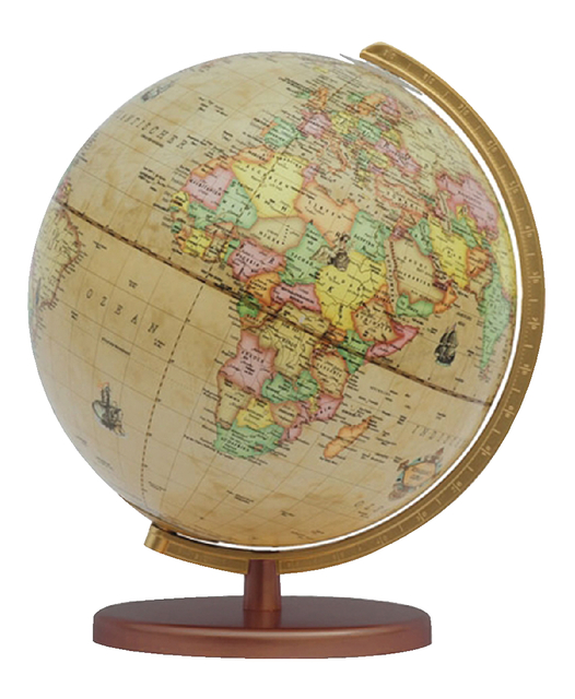 Globe Columbus Renaissance houten voet 30cm 603016/H afbeelding