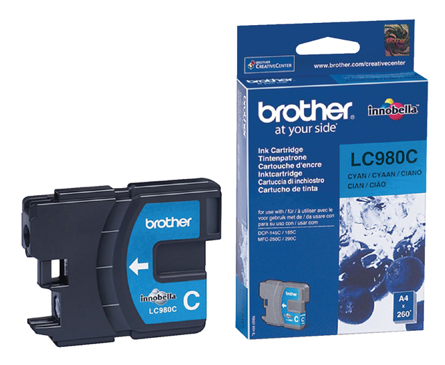 Inktcartridge Brother LC-980C blauw afbeelding