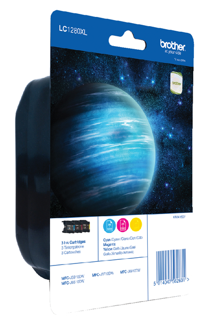 Inktcartridge Brother LC-1280XLRBWBP 3 kleuren afbeelding