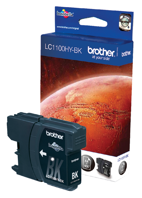 Inktcartridge Brother LC-1100HYBK zwart afbeelding
