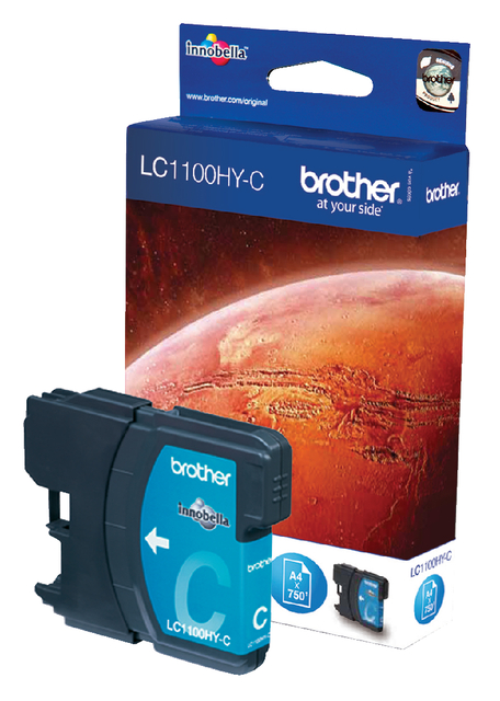 Inktcartridge Brother LC-1100HYC blauw afbeelding