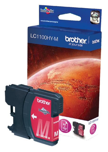 Inktcartridge Brother LC-1100HYM rood afbeelding