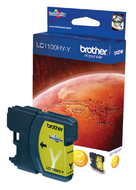 Inktcartridge Brother LC-1100HYY geel afbeelding