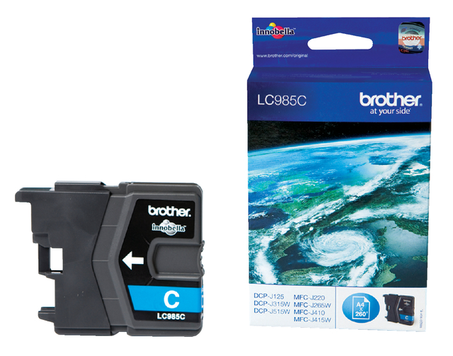 Inktcartridge Brother LC-985C blauw afbeelding